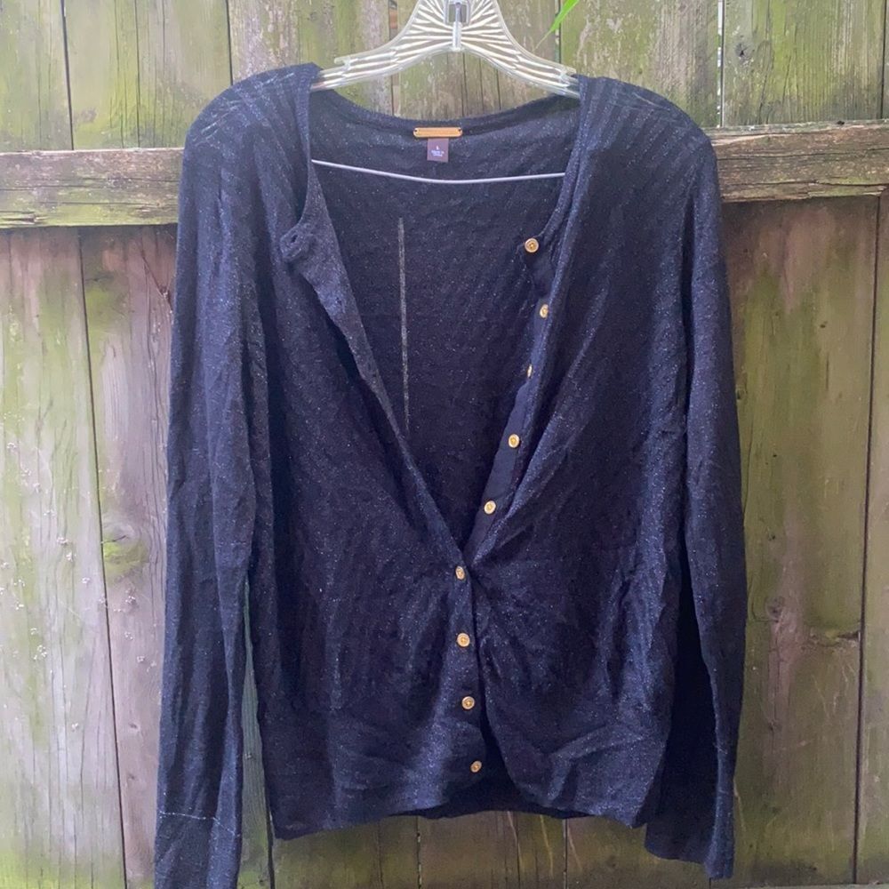 Dana Buchman Shimmer button down cardigan sz. L